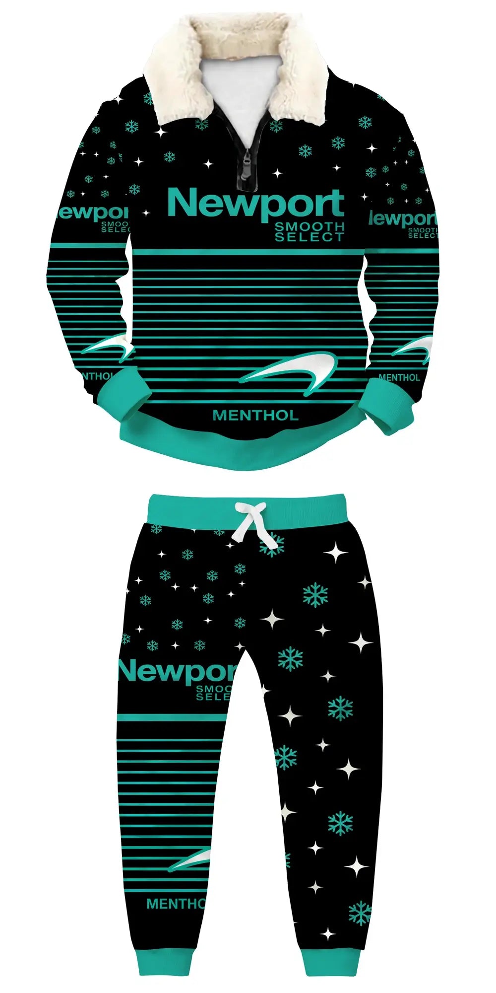 Neon Nights Ugly Quarter Zip Sweatshirt & Sweatpant Set - THREADPARTY