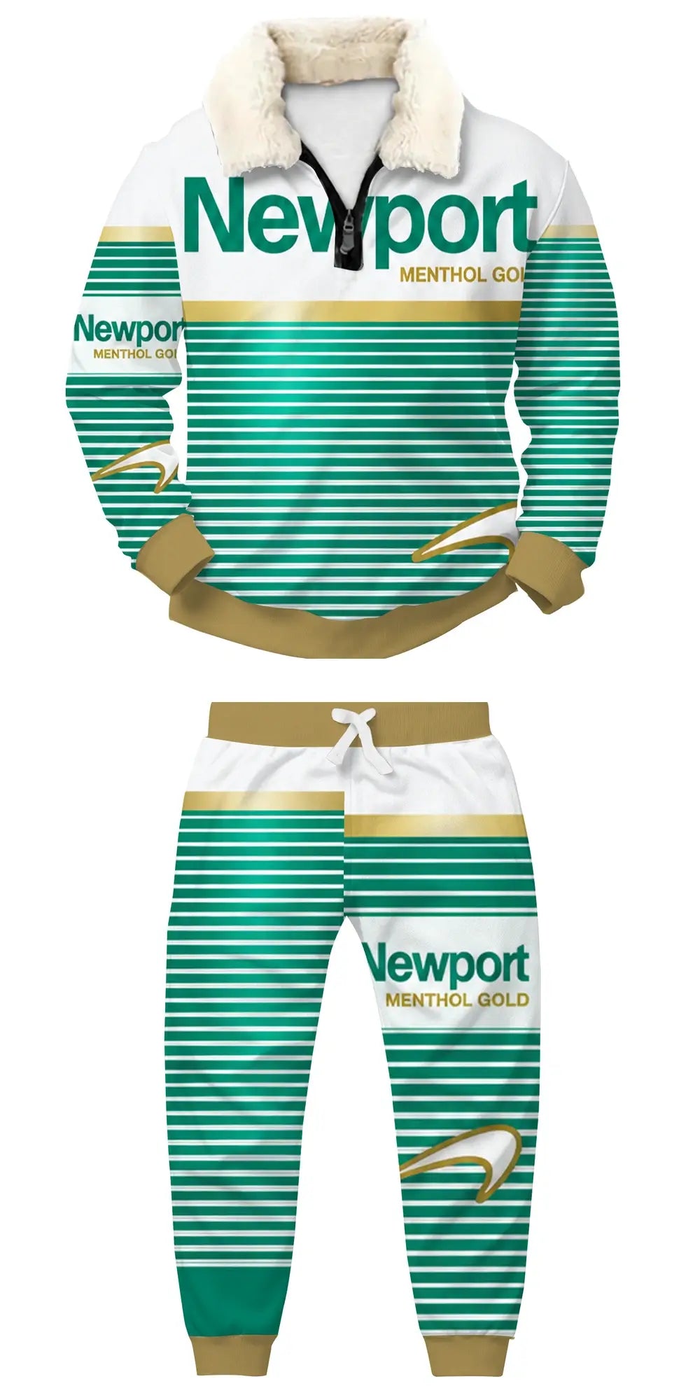 Ocean Breeze Ugly Quarter Zip Sweatshirt & Sweatpant Set - THREADPARTY