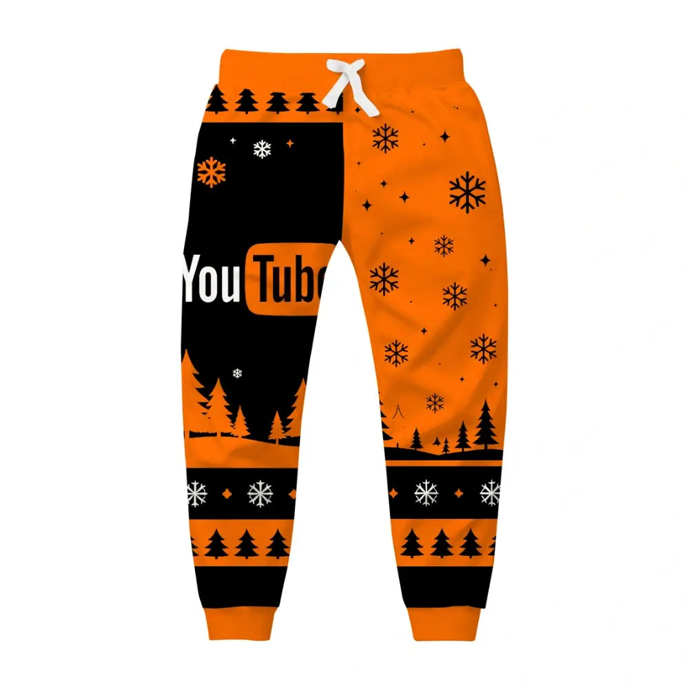 Orange Media Ugly Quarter Zip Sweatshirt & Sweatpant Set - THREADPARTY