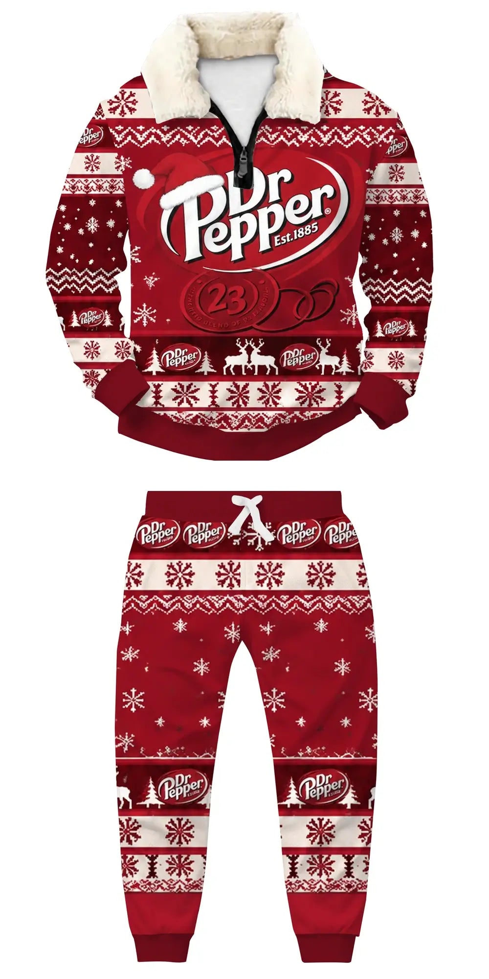 Pepper Ugly Quarter Zip Sweatshirt & Sweatpant Set - THREADPARTY