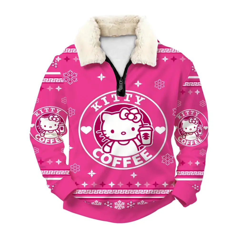 Pink Coffee Ugly Quarter Zip Sweatshirt & Sweatpant Set Ugly Quarter Zip Sweatshirt & Sweatpant Set - THREADPARTY