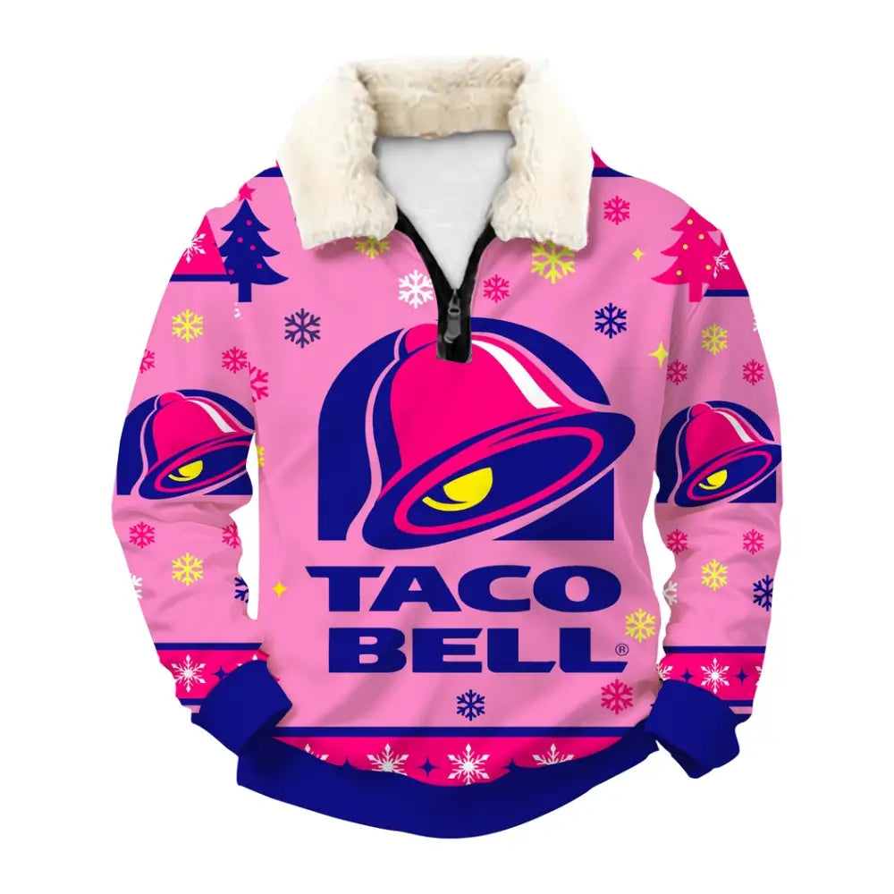 Pink Fiesta Ugly Quarter Zip Sweatshirt & Sweatpant Set - THREADPARTY