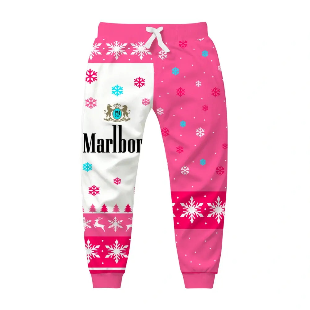 Pink Smoke Ugly Quarter Zip Sweatshirt & Sweatpant Set - THREADPARTY