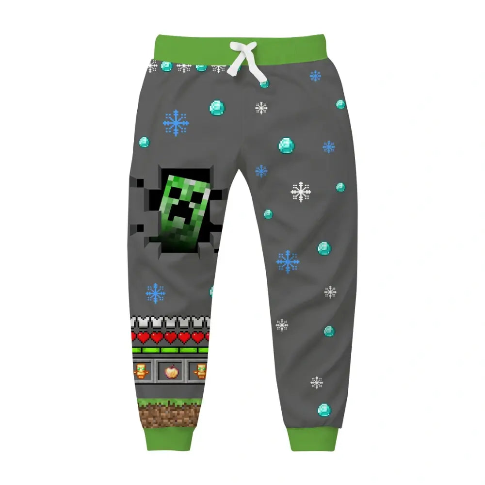 Pixel Craft Ugly Quarter Zip Sweatshirt & Sweatpant Set - THREADPARTY