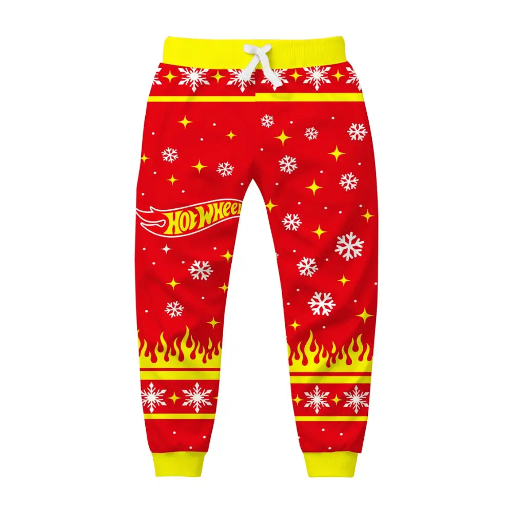 Racing Flames Ugly Quarter Zip Sweatshirt & Sweatpant Set - THREADPARTY