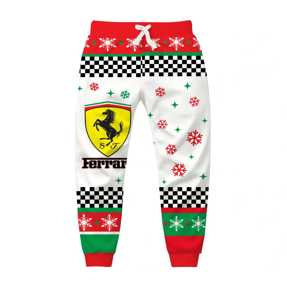 Racing Holiday Ugly Quarter Zip Sweatshirt & Sweatpant Set - THREADPARTY