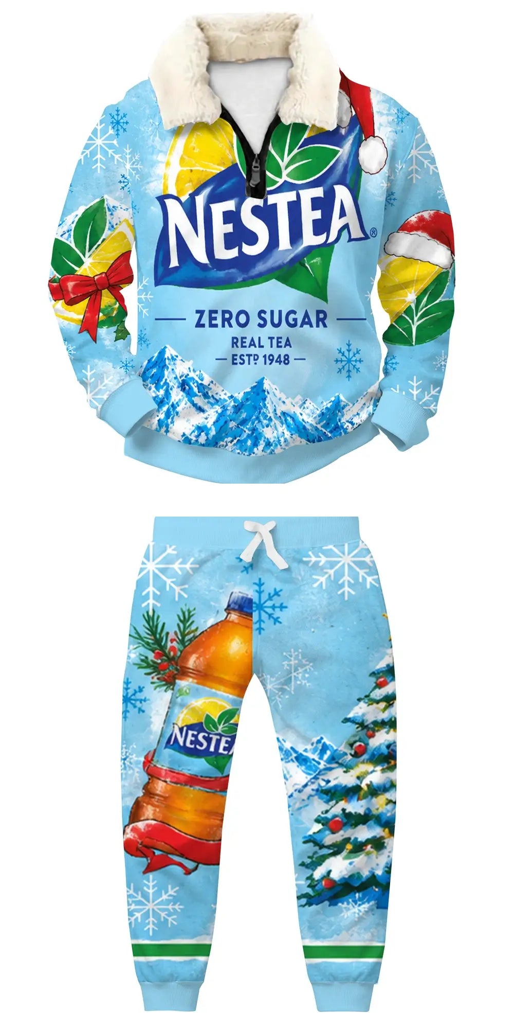 Retail Therapy Tonight Ugly Quarter Zip Sweatshirt & Sweatpant Set - THREADPARTY