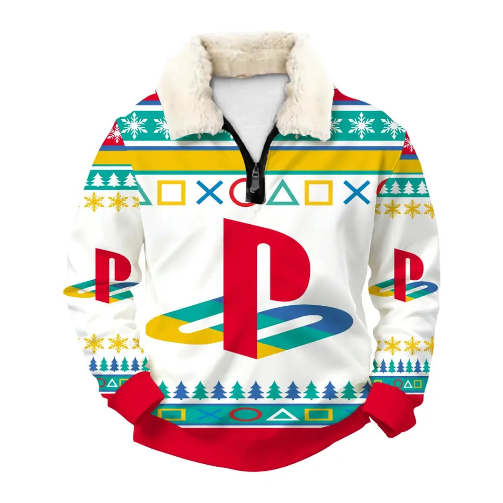 Retro Gaming Ugly Quarter Zip Sweatshirt & Sweatpant Set - THREADPARTY