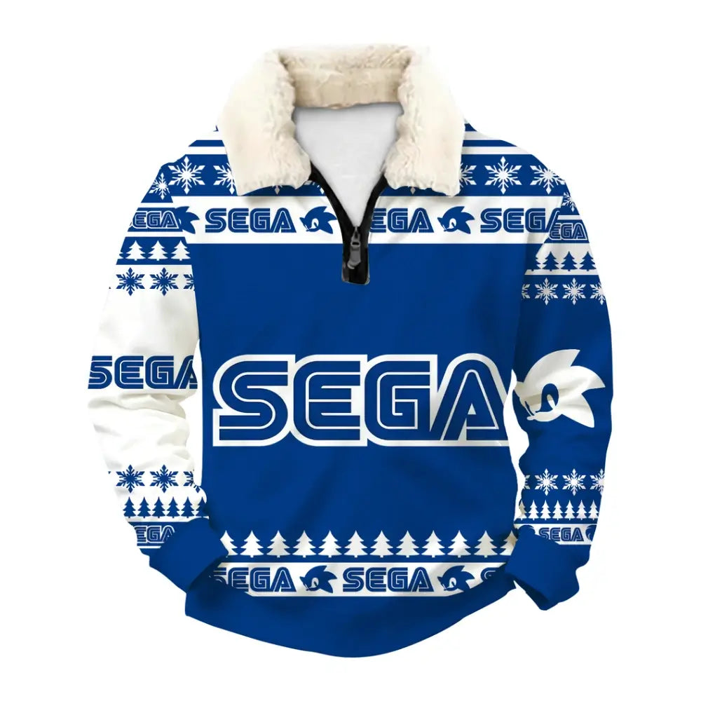 Retro Sonic Ugly Quarter Zip Sweatshirt & Sweatpant Set - THREADPARTY
