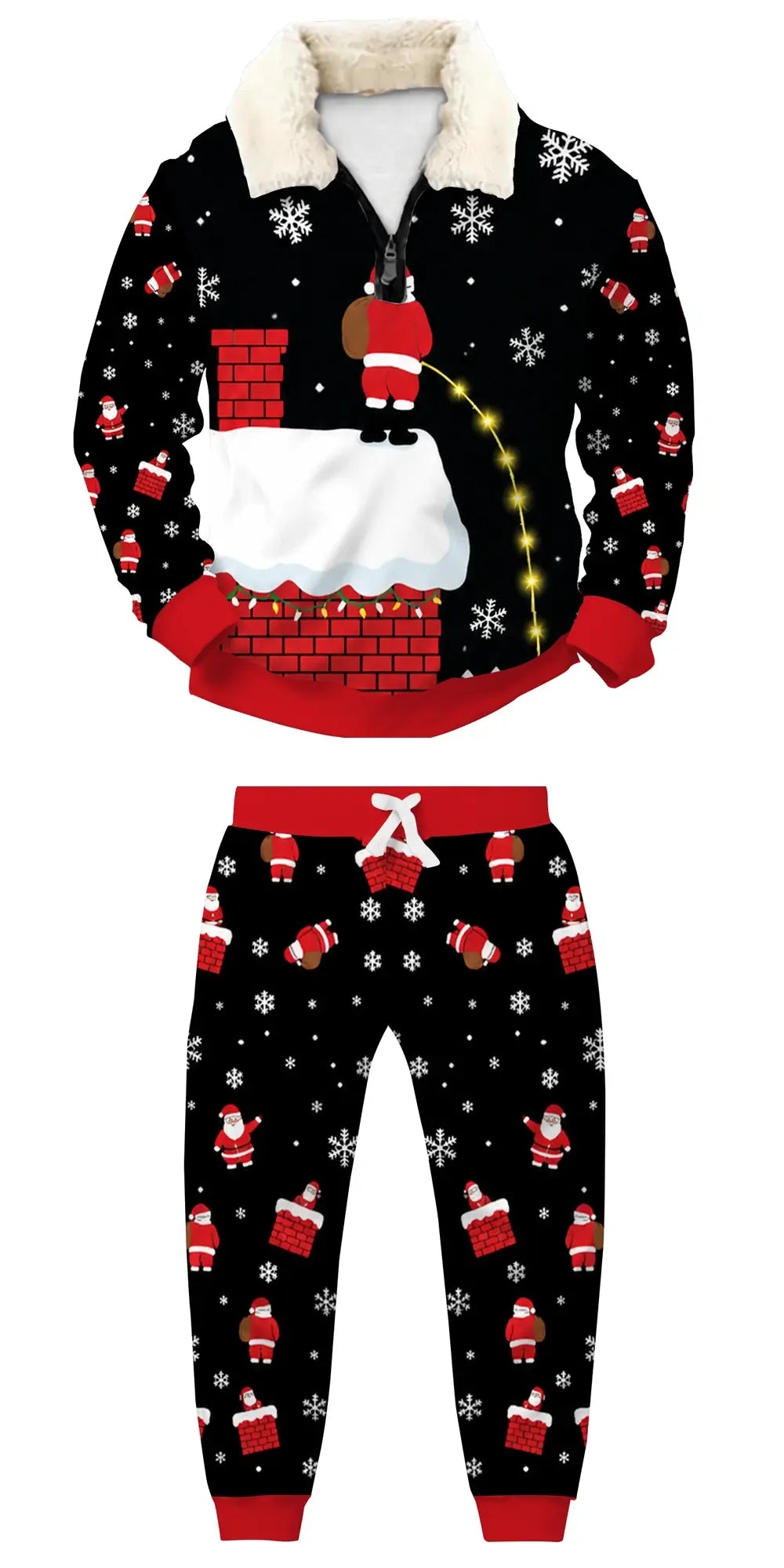 Roof Relief Ugly Quarter Zip Sweatshirt & Sweatpant Set - THREADPARTY