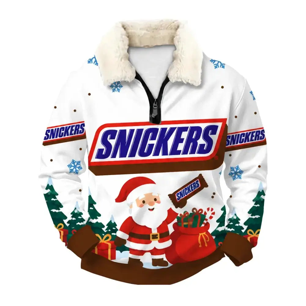 Santa Candy Ugly Quarter Zip Sweatshirt & Sweatpant Set - THREADPARTY