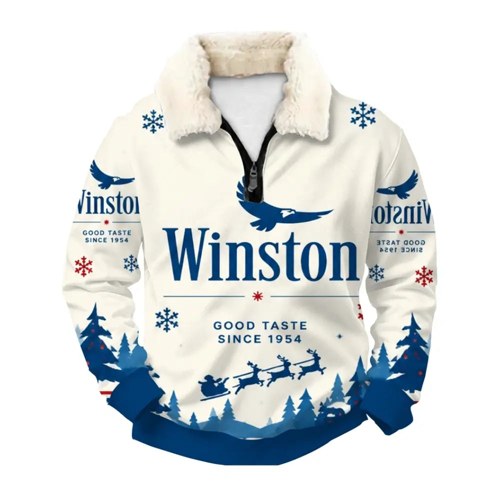 Snowy Smoke Ugly Quarter Zip Sweatshirt & Sweatpant Set - THREADPARTY