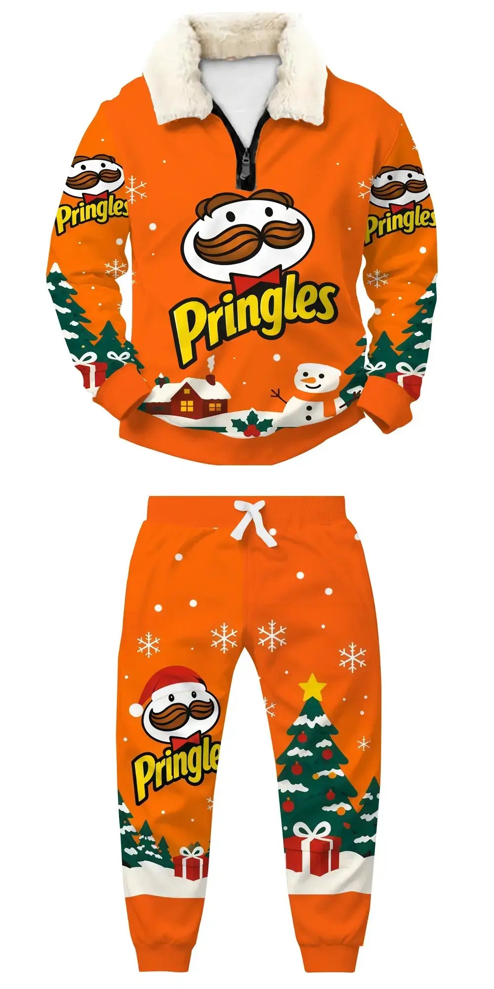 Spicy Cheer Ugly Quarter Zip Sweatshirt & Sweatpant Set - THREADPARTY