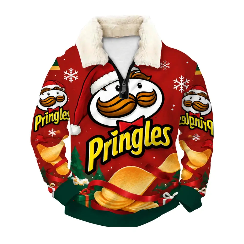 Spicy Holiday Ugly Quarter Zip Sweatshirt & Sweatpant Set - THREADPARTY