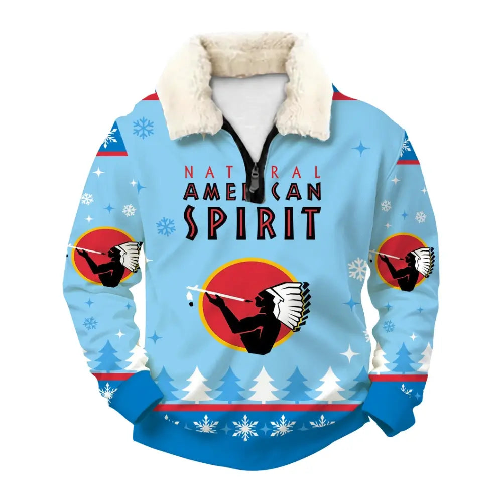 Spirit Snowfall Ugly Quarter Zip Sweatshirt & Sweatpant Set - THREADPARTY