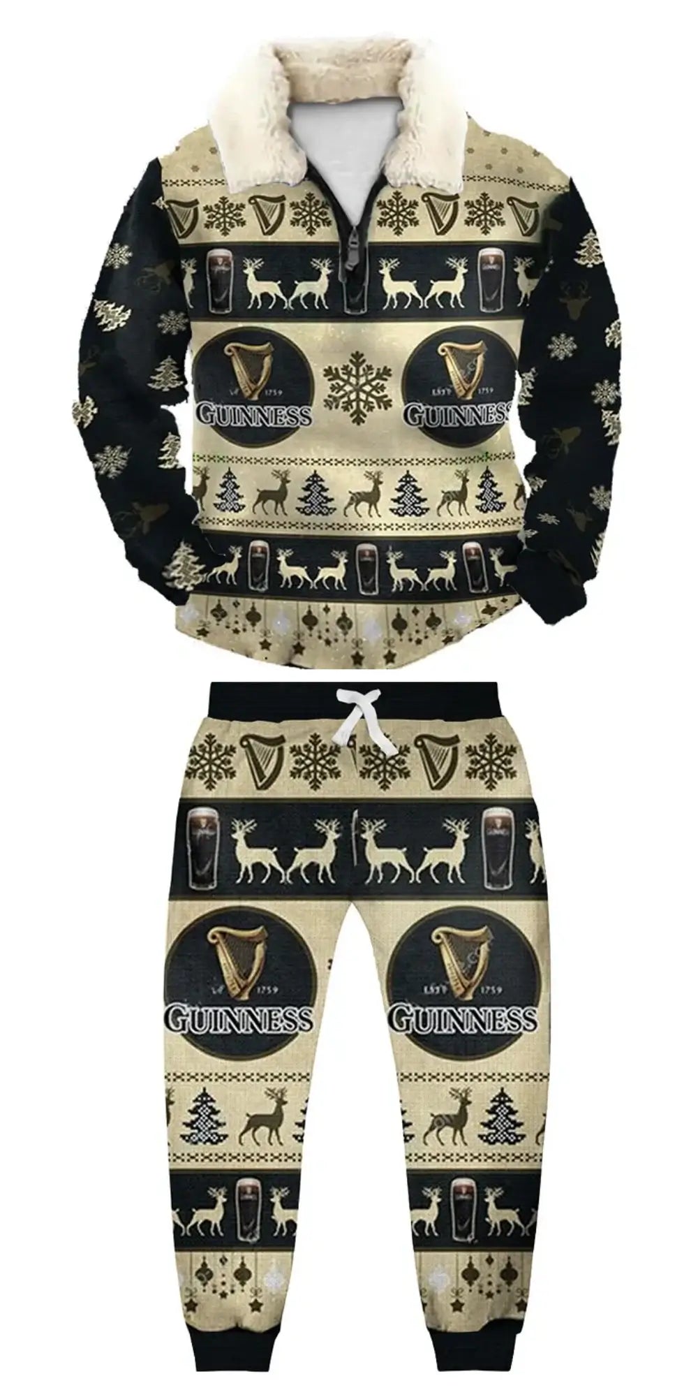 Stout Ugly Quarter Zip Sweatshirt & Sweatpant Set - THREADPARTY