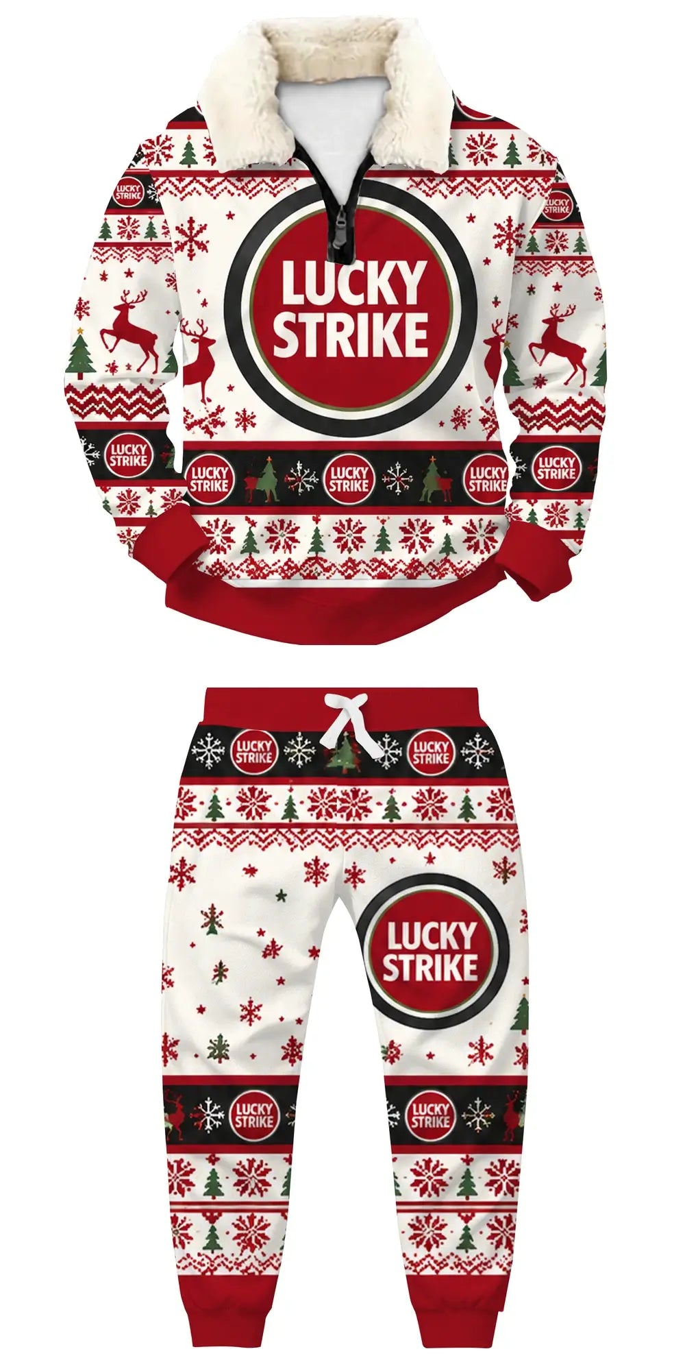 Strike Ugly Quarter Zip Sweatshirt & Sweatpant Set - THREADPARTY