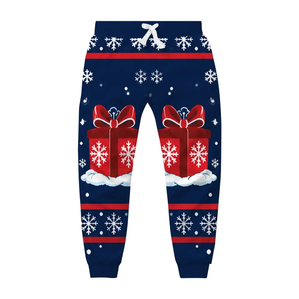 Stuck Santa Ugly Quarter Zip Sweatshirt & Sweatpant Set - THREADPARTY