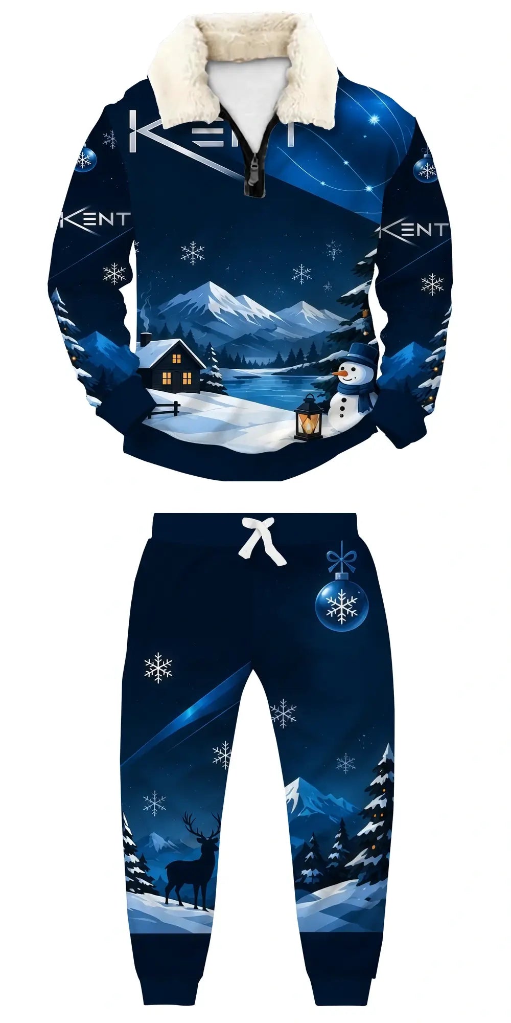 Tobacco Ugly Quarter Zip Sweatshirt & Sweatpant Set - THREADPARTY