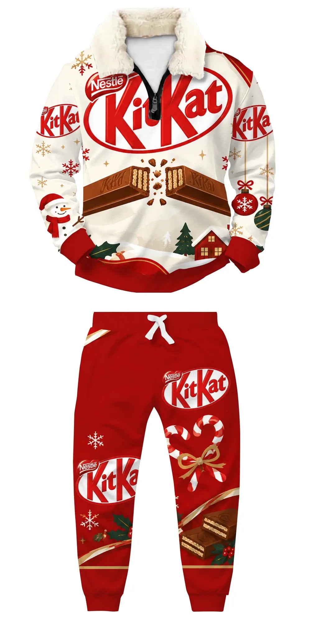 Wafer Ugly Quarter Zip Sweatshirt & Sweatpant Set - THREADPARTY