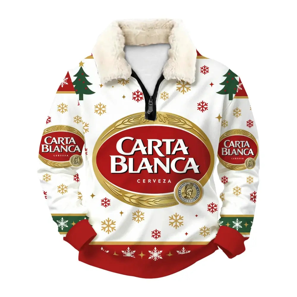 Winter Brew Ugly Quarter Zip Sweatshirt & Sweatpant Set - THREADPARTY