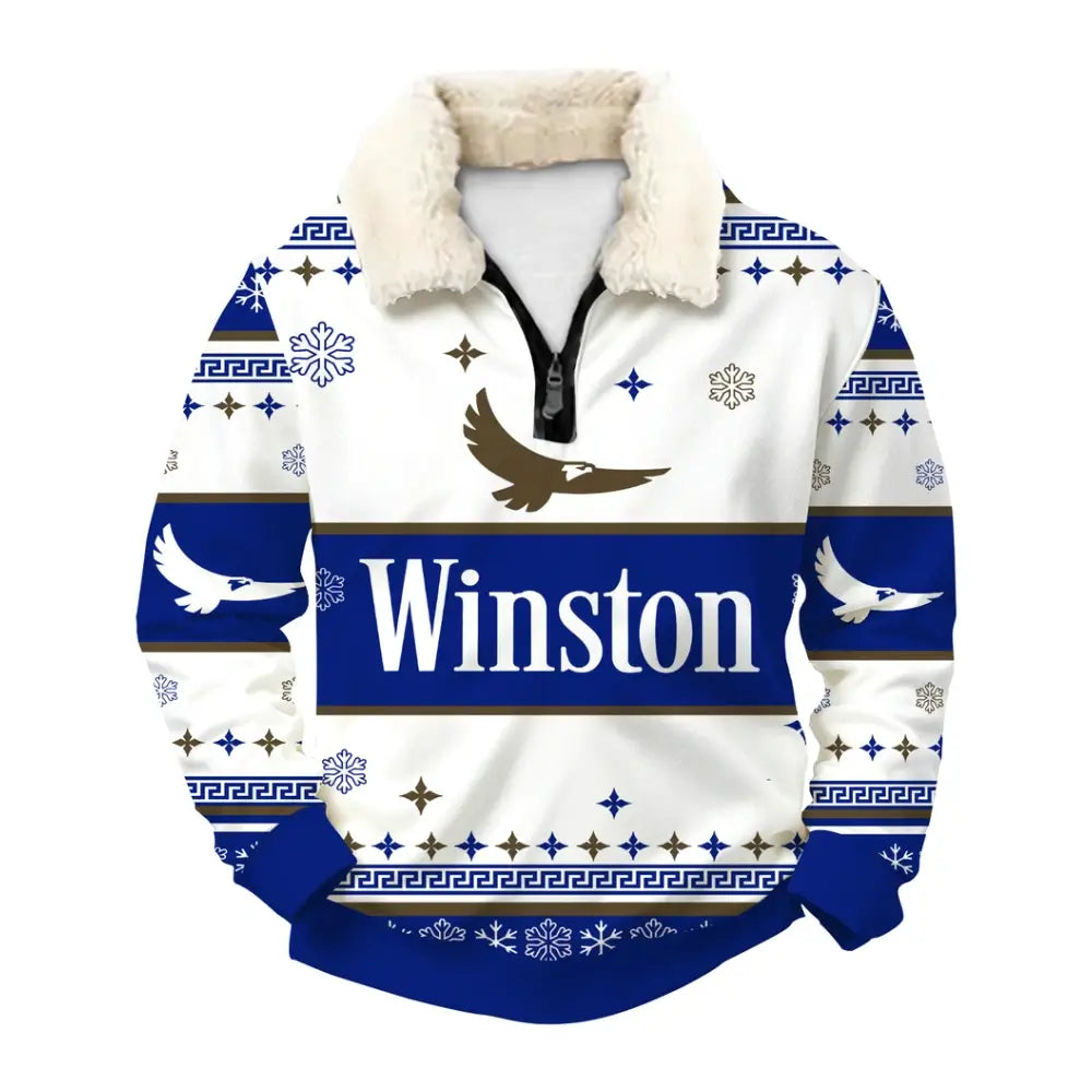 Winter Winston Ugly Quarter Zip Sweatshirt & Sweatpant Set - THREADPARTY